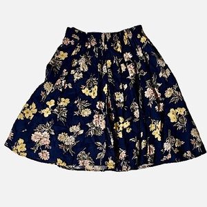 Vintage Miz California High-Rise Floral Pull-On Skirt